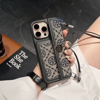 Casing Kulit Mewah untuk iPhone 18 Pro Max, iPhone 17, 16, 15, Model Selempang dengan Tempat Kartu
