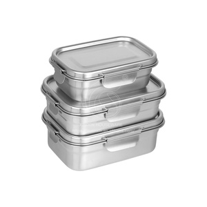 Kotak Bekal Stainless Steel Ramah Lingkungan dengan Sekat Kotak Makan Sekolah Kotak Makan Siang yang Dapat Digunakan Kembali - Product Image 1