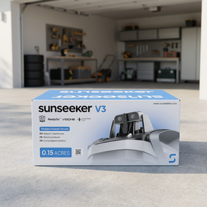 Tondeuse robotisée sans fil industrielle Sunseeker V3 pour 0,15 acre, contrôle par application, coupe flottante, objectif unique, angle de coupe 160-170°, batterie 1200W - Product Image 2