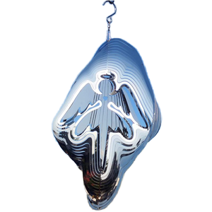 Éoliennes réfléchissantes en forme d'ange, ornements d'ange scintillants, dispositifs anti-oiseaux pour effrayer les oiseaux, décorations en métal en forme de chérubin - Product Image 2