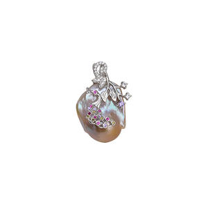Handmade S925 Silver Baroque Pearl Pendant Women's Empty Holder Necklace Accessory DIY <b>Jewelry</b> <b>Findings</b> & <b>Components</b> 1424 - Product Image 5