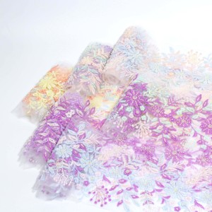 Nhà Máy giá bán buôn thời trang Wedding White Dress ren cắt tỉa 100% polyester thêu vải với <span class=keywords><strong>sequins</strong></span> & Hạt - Product Image 3