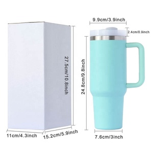Vaso Térmico de Acero Inoxidable de 40oz con Asa y Tapa con Popote Abatible, Antiderrames, Libre de BPA - Elegante Regalo de Negocios para Mujeres en Viaje - Product Image 2
