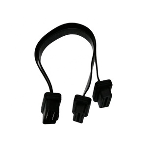 OBD2 OBD II 16Pin สายเคเบิลอะแดปเตอร์ต่อขยายสายเคเบิลริบบิ้นแยกรูปตัว <span class=keywords><strong>Y</strong></span> ตัวผู้เป็นตัวเมียสองตัว - Product Image 5