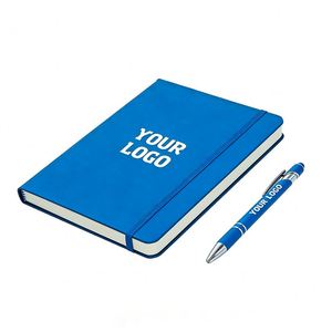 Factory Wholesale Pu <b>Leather</b> Cover 2026 Personalized Custom Logo Print Elastic Band Promo Notebook Office Business Gift - Product Image 1