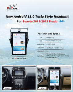 Android 13 2K Car DVD Radio Gps Navigation Player pour Toyota Prado150 2018 2019 Avec Radio Fm Am Canbus 8/128 4G bluetooth - Product Image 6