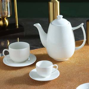 ชุดจานอาหารลายทางสีขาวสไตล์วินเทจสำหรับร้านอาหาร - Product Image 4