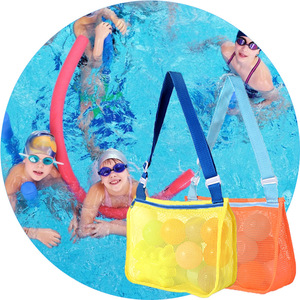 Kids Mesh <b>Beach</b> <b>Bag</b> for Shell Collecting and Toy Storage - <b>Foldable</b> Summer Tote for Boys & Girls Promotional Giveaway - Product Image 3
