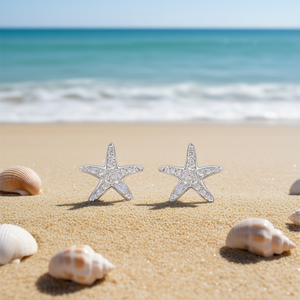 Orecchini a Stella con Cristalli e Strass, Micro Inserti in Lega di Zinco, Gioielli Unisex alla Moda - Product Image 2