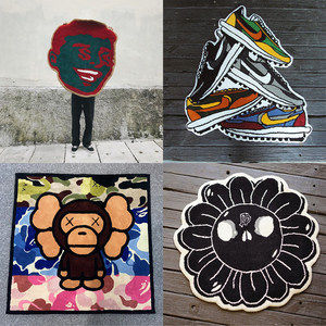 Tapis Hypebeast, statues, décoration intérieure, tapis tête de femme, tapis personnalisé imprimé en gros - Product Image 1