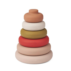 2025 100% Silicona de grado alimenticio Gran oferta Nuevo artículo OEM/ODM Otros juguetes educativos Juguetes para niños Juguete educativo de silicona para apilar - Product Image 1
