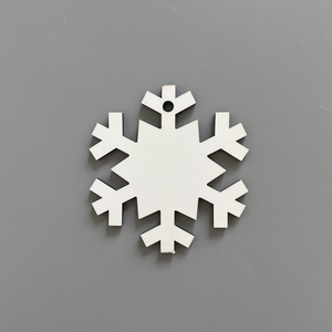 Ornement de Sublimation blanc en porcelaine, entrepôt américain, pendentifs ronds tendus en porcelaine, en MDF blanc - Product Image 2