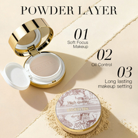 Fond de teint liquide trois couleurs couvrant à effet satiné et poudre pressée à double effet Maquillage Air Cushion