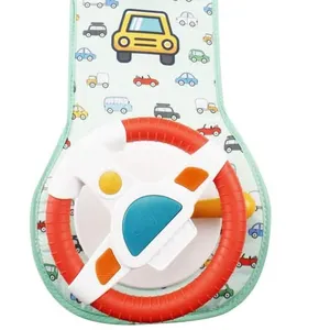 カーシートプレイセンターおもちゃ-幼児用カーシートおもちゃステアリングホイールカーシートベビーカーベビートラベルコンパニオンおもちゃ