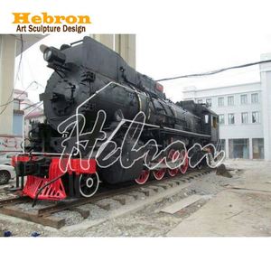 Modelo de tren de entrenamiento de motor de parque, modelo de locomotora de vapor en vivo, trenes modelo de arte metálico - Product Image 6