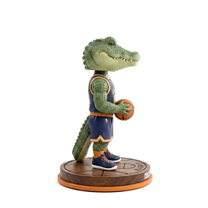 Figurine de crocodile en résine personnalisée en gros, mascotte de sport, jouet à tête oscillante, décoration de <span class=keywords><strong>chambre</strong></span>, peinte à la main - Product Image 3