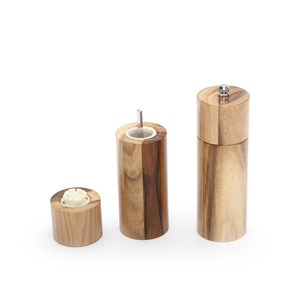 Ensemble de moulins à poivre et à sel en <span class=keywords><strong>bois</strong></span> d'acacia faits à la main Natural House best-seller - Product Image 2
