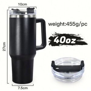 Vaso Térmico de 40 oz con Recubrimiento en Polvo, Personalizado, de Doble Pared, Aislado al Vacío, con Asa y Pajita, en Oferta - Product Image 2