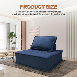 लिविंग रूम के लिए हटाने योग्य बैक कुशन नरम कपड़े सोफे के साथ मॉड्यूलर अनुभागीय सोफे सोफे बिस्तर - Product Image 3