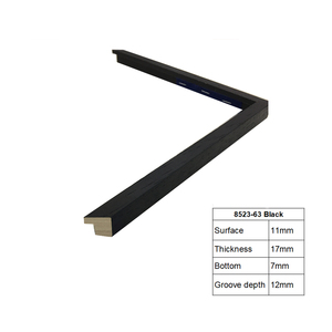 Piccola <span class=keywords><strong>cornice</strong></span> in legno massiccio in stile semplice nero di alta qualità - Product Image 2