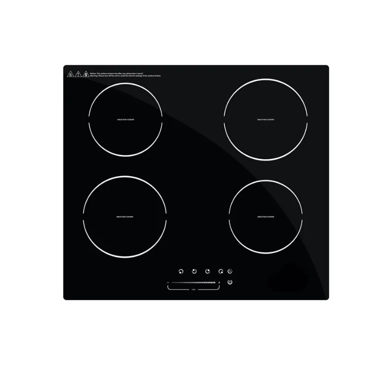 Boutons tactiles 7200W 220v cuisinière à induction électrique à 4 brûleurs pour grands appareils