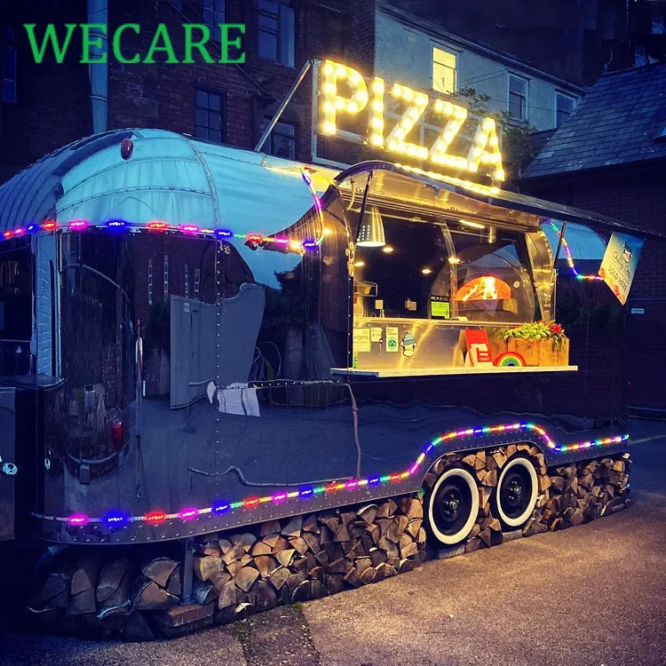 WECARE CE EEC المحمول عربة تقديم مأكولات الشارع الوجبات الخفيفة بيتزا شاحنة قافلة للبيع أوروبا