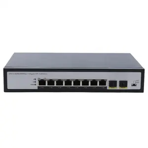 10CH Gigabit 8+2 Giga Desktop Ethernet Switch 2SFP 1000Mbps Max 30W Output PoE Network Switch
