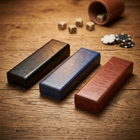 Étui de rangement pour dés en cuir PU, boîte rigide pour dés de D&D avec insert en mousse, organisateur de dés portable pour jeux de rôle et jeux de table