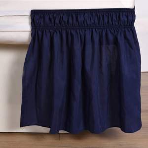 กระโปรงคลุมเตียงแบบยืดหยุ่น ป้องกันฝุ่น ขนาด 18 นิ้ว สีน้ำเงินกรมท่า ผ้าฝ้าย 100% คุณภาพระดับโรงแรม - Product Image 6