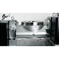 Table rotative CNC Tiger 320 mm 5 axes avec engrenage à vis sans fin à double filetage d'origine taïwanaise et frein hydraulique enveloppant, haute précision