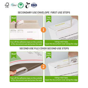 Customizable 0-8 Colors Recycled Kraft Paper Mailer Cardboard <strong>Envelopes</strong> Rigid Paper Mailing Bags - Product Image 6