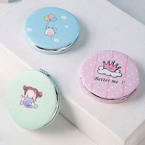 Wholesale Metal Folding <b>Small</b> <b>Mirror</b> Custom Double-sided Clamshell Round <b>Mirror</b> With Logo Handy Makeup <b>Mirror</b> - Product Image 4