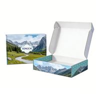 Boîte d'expédition en carton ondulé écologique avec logo personnalisé imprimé pour l'e-commerce