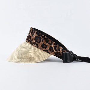 <span class=keywords><strong>Chapeau</strong></span> de soleil en paille de papier <span class=keywords><strong>anti</strong></span>-<span class=keywords><strong>UV</strong></span> avec nœud léopard pour femmes, été, plage, décontracté, voyage, robe - Product Image 2