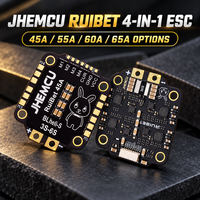 ESC Brushless 4-en-1 JHEMC RuiBet (45A/55A/60A/65A) pour Drones RC FPV Racing Quads, Ampèremètre, BLHELI_S 30.5mm M4