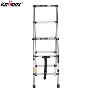 Thép không gỉ đôi bên Kính thiên văn thang có thể gập lại hộ gia đình 4 + 5 bước thang 1.4m Thang gấp tùy chỉnh 330lbs - Product Image 4