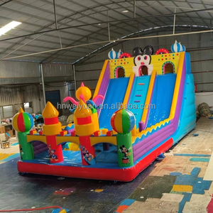 Parque de juegos interactivo de la familia del castillo del tobogán hinchable grande, tobogán hinchable seguro - Product Image 2
