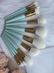 ชุดแปรงแต่งหน้าขนแพะสังเคราะห์ 12 ชิ้น ด้ามจับสีทอง ขนแปรงนุ่ม สำหรับลงแป้ง รองพื้น ปัดแก้ม อายไลเนอร์ คอนซีลเลอร์ - Product Image 2