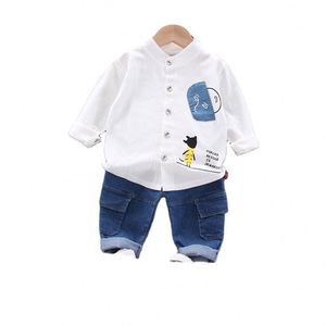 Conjunto de Otoño para Bebés Niños, Estilo Moderno, 100% Algodón, Pantalones Casuales con Muchos Bolsillos - Product Image 1