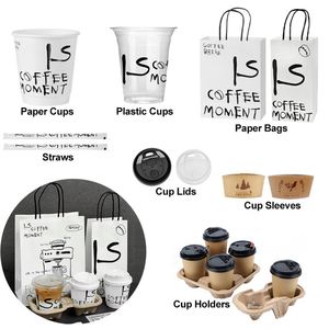 Manchons en papier kraft blanc jetables personnalisables avec logo pour gobelets à café – Emballage en carton pour boissons froides - Product Image 5