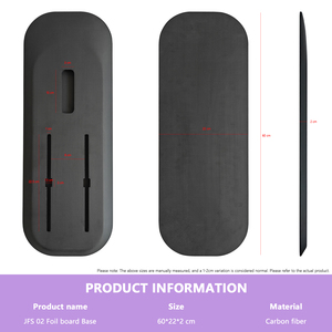 Universal 3K Carbon Fiber Hydrofoil Board Plate Foil Mount Surfboard Base Accessory Adapter 60x22cm Black Waterplay <b>Surfing</b> Tool - Product Image 4