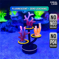 Support de Fixation pour Corail Fluorescent Coral Land – Base pour Frag de Corail, Support d'Élevage pour Aquarium, Décoration et Ornements pour Récif Aquatique