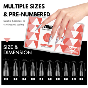 FZN Matte PMMA Täglicher Gebrauch Nagels pitzen Volle Abdeckung Lange Stiletto Ovale Braut presse auf Nägeln Gefälschte Nägel Art Bulk Supply Builder UV-Gel