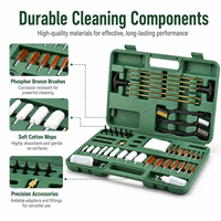 DELUN GK26-05 Kit de Cuidado de Armas Portátil, Estuche Negro, Cabezal de Limpieza de Plástico para Mantenimiento en Campo de Tiro y Banco de Tiro, Estuche Compacto de Transporte