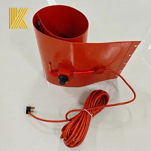 Flexible Barrel Band Oil Drum Heater Silicone Rubber Heating Pad With Temperature Controller