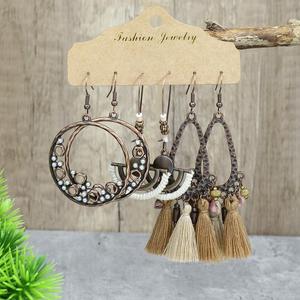 Pendientes de Borla Estilo Bohemio, Chapados en Plata Antigua, Joyería de Fiesta para Mujer, Accesorio de Moda - Product Image 4