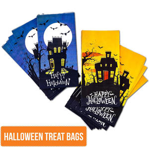 Bolsas de papel para Halloween con fondo cuadrado, diseño de <span class=keywords><strong>Castillo</strong></span> personalizado, comida horneada, regalos de dulces festivos personalizados - Product Image 3