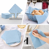 Serviette de table carrée simple en dentelle personnalisable, colorée, pour mariage, fête, hôtel, décoration de table – Produit transfrontalier très demandé