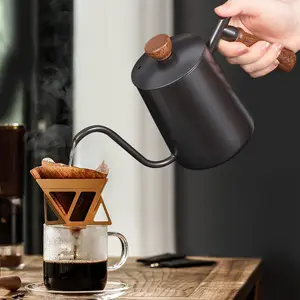 Cà phê công cụ thiết lập nhà sản xuất cắm trại tay nhỏ giọt Ấm đun nước Barista nồi 304 thép không gỉ trà đổ qua cà phê Ấm đun nước cổ ngỗng