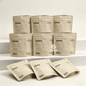 Sachets d'emballage pour friandises pour chats en aluminium de Thaïlande 100g 250g 500g, pochettes verticales personnalisées imprimées numériquement avec fenêtre pour aliments secs - Product Image 3
